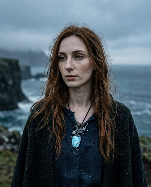 Náhrdelník larimar...Aghiär...mořský drak... — foto 3