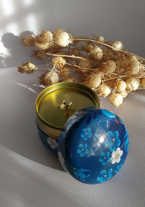 Svíčka světle modrá květina — foto 3