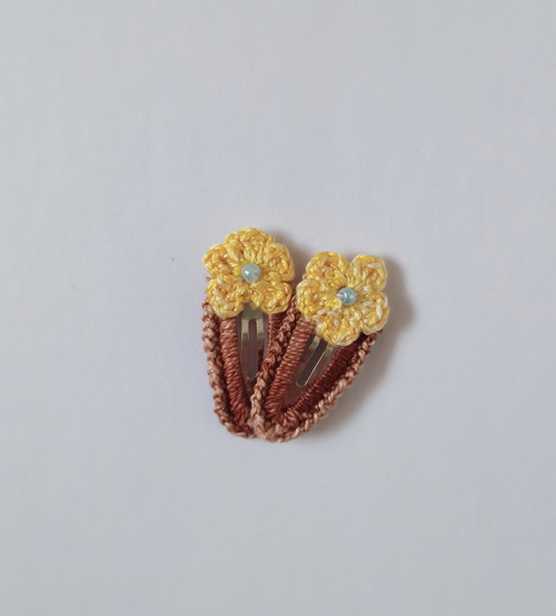Ručně háčkované sponky - 3,5 cm — foto 2