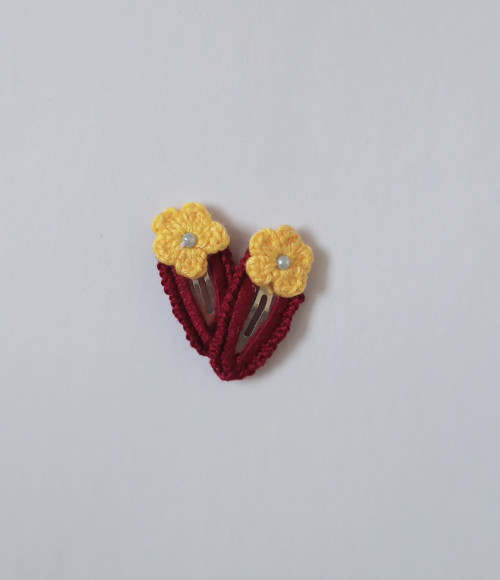Háčkované sponky - 3,5 cm — foto 2