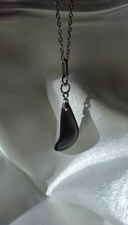 Černá kapka – náhrdelník s obsidiánem — foto 4