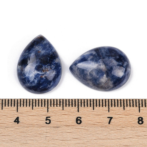 Sodalit- kabošon, 20x15 mm — foto 3