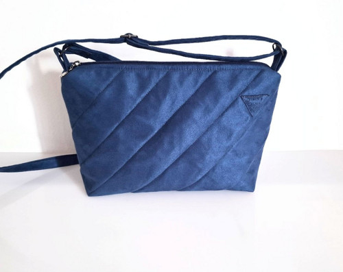 Modrá semišová crossbody — foto 2
