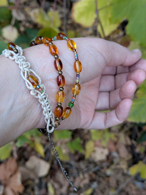 Vrstvený boho náramek Podzimní les — foto 3