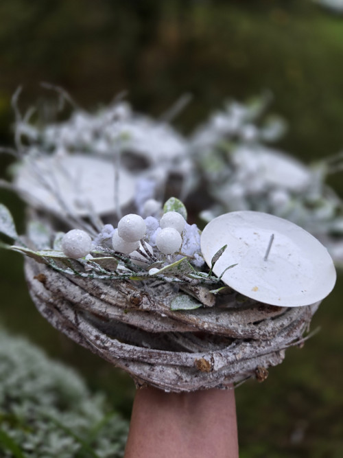 Adventní svícen -/ + svíčky / doprodej — foto 3