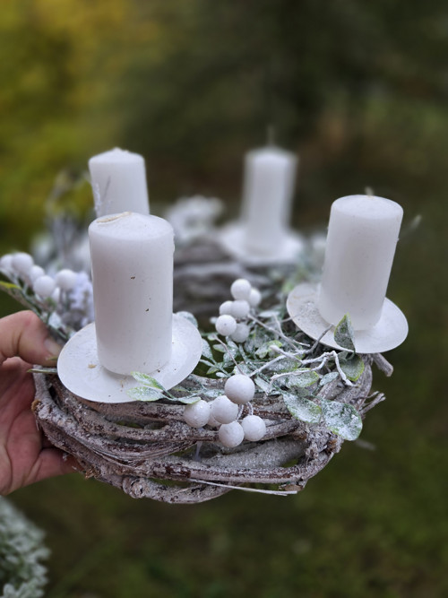 Adventní svícen -/ + svíčky / doprodej — foto 5