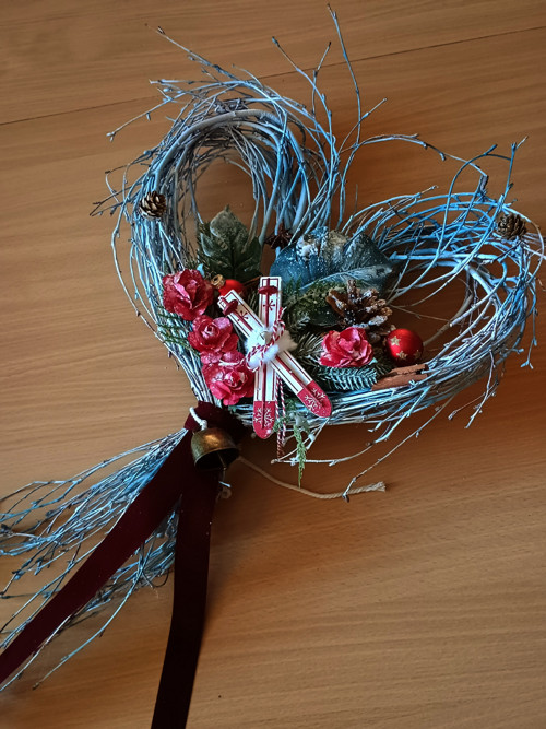 Zimní srdce na dveře — foto 2