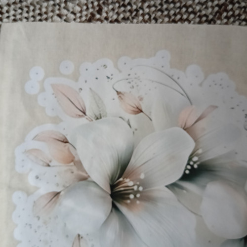 Bavlněný pytlík s bílými květy — foto 3