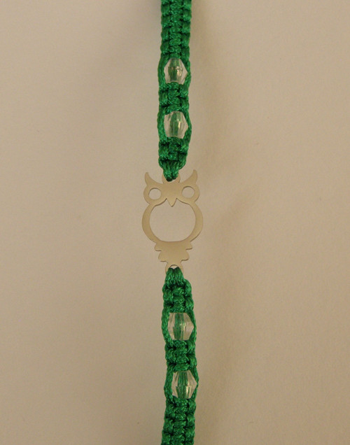 Shamballa náramek - nerez - Sova — foto 3
