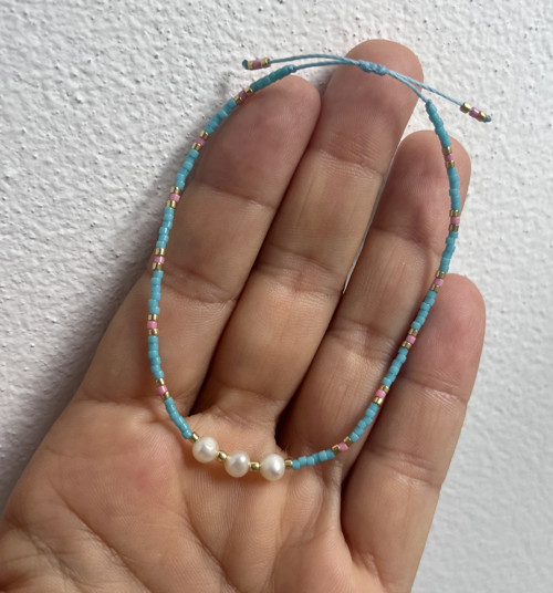 Miyuki náramek a bílé říční perly — foto 2
