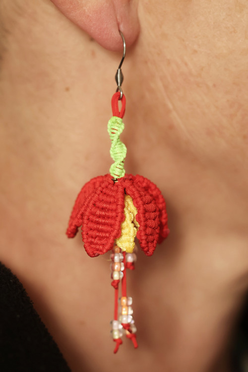 Macramé červená fuchsie — foto 3