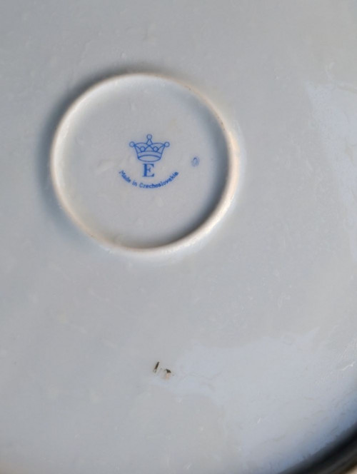Starožitný porcelánový podnos Eichwald. — foto 6