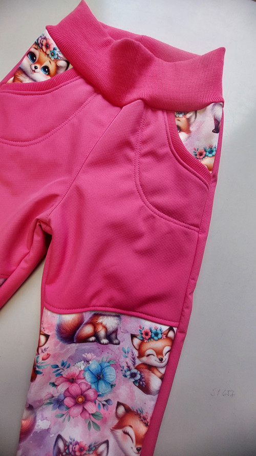 Kalhoty zimní softshell s beránkem Liščata v.116 — foto 2