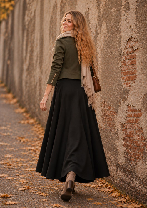 Půlkolová Sukně - Černá — foto 2