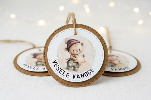 Veselé Vánoce visačky - 3 ks — foto 2