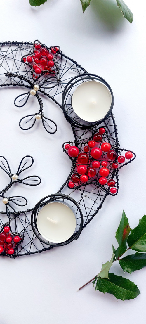 Drátovaný adventní věneček — foto 4