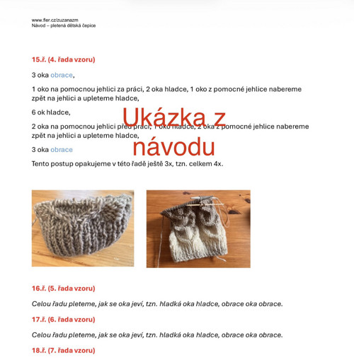 NÁVOD na dětskou čepičku — foto 4