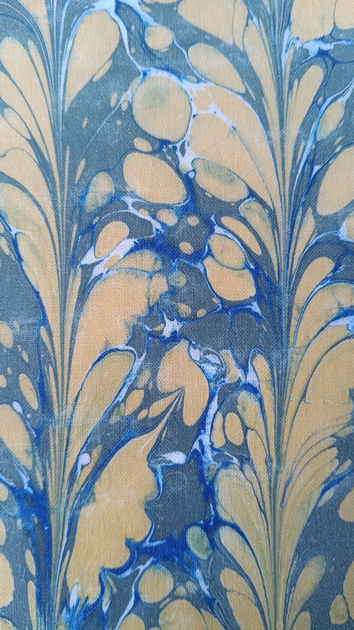 EBRU na plátně - rostliny — foto 3