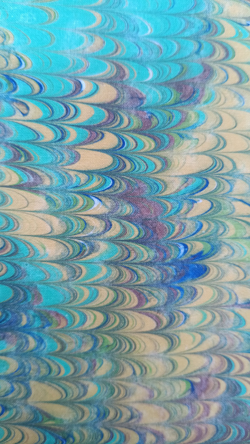 EBRU na plátně - Vlnky — foto 2