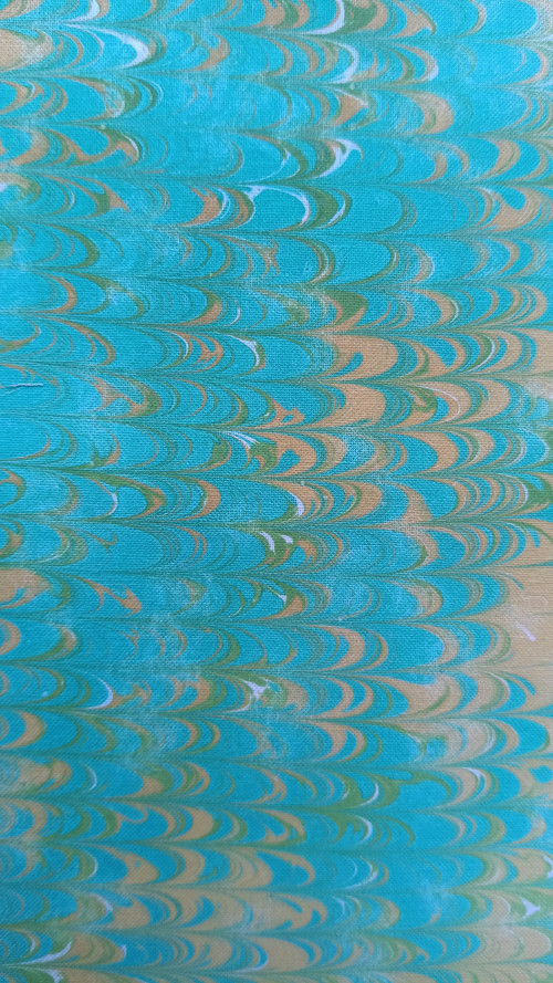 EBRU na plátně - Vlnky — foto 2