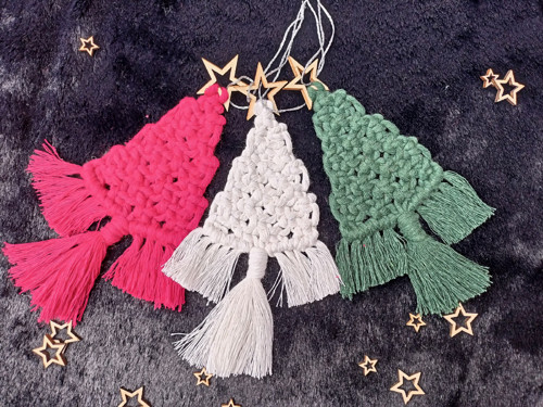 Sada 3 macramé stromečků v dárkové krabičce č.2 — foto 3