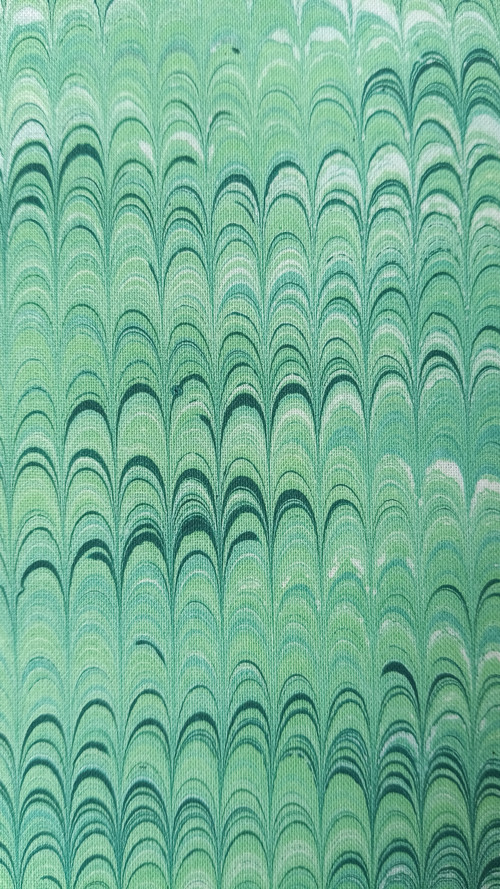 EBRU na plátně - Vlnky — foto 2