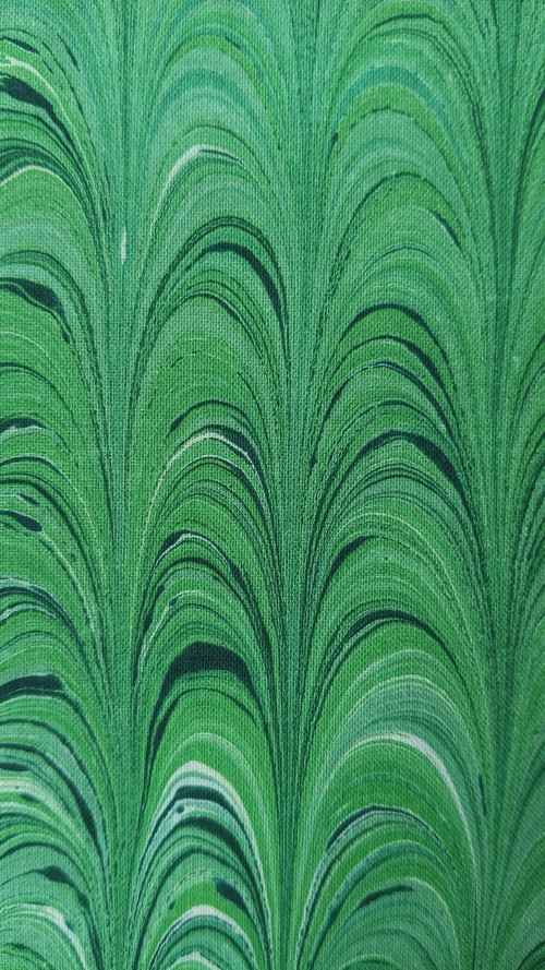 EBRU na plátně - Loubí zelená — foto 2