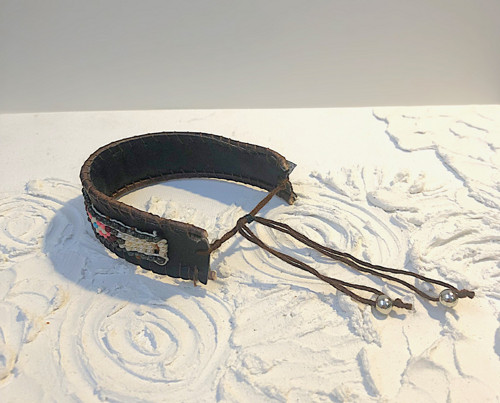 Dámský - Boho polished ručně tkaný náramek — foto 2