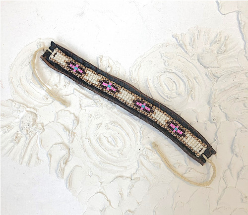 Dámský - Boho polished ručně tkaný náramek — foto 2