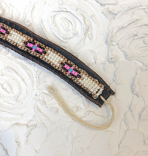 Dámský - Boho polished ručně tkaný náramek — foto 3