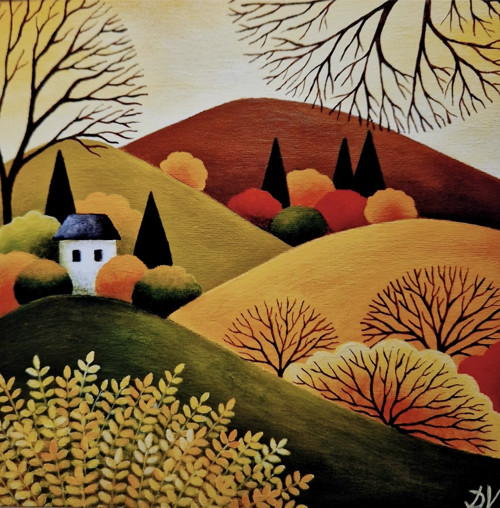 Babí léto - tisk v rámu (28x28 cm) — foto 3
