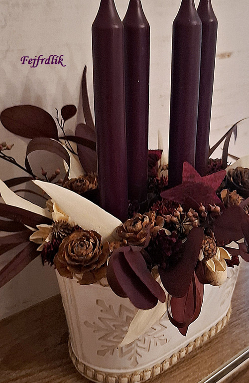 Adventní svícen,, eukalyptová elegance,, — foto 3