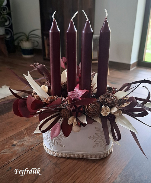 Adventní svícen,, eukalyptová elegance,, — foto 5