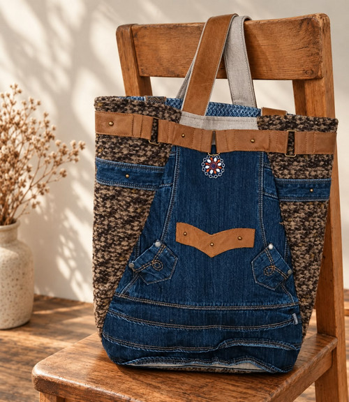 Ántré- Maxi Denimová kabela " Brown Heritage " — foto 4