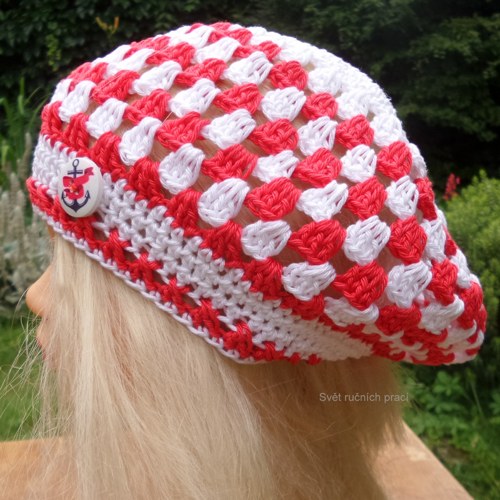 Baret s knoflíkem — foto 6