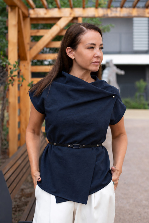 T345 Asymetrická halenka — foto 2
