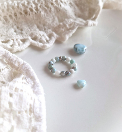 Přírodní larimar*prsten — foto 4