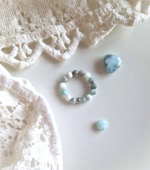 Přírodní larimar*prsten — foto 2