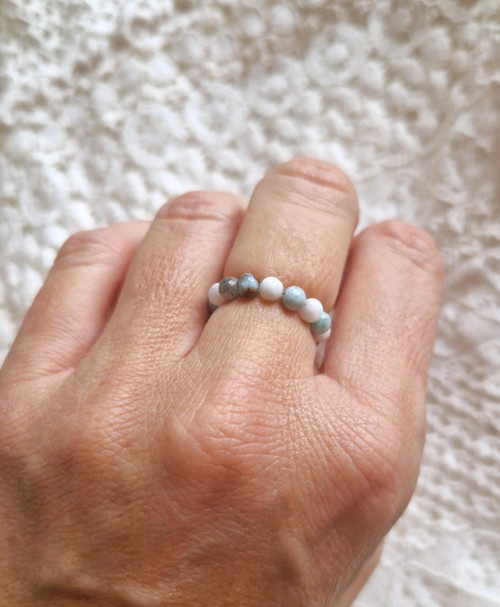 Přírodní larimar*prsten — foto 5