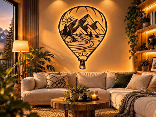 Balon s horami – 3D dekorace na zeď — foto 2