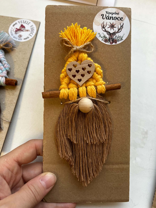 Macrame vánoční skřítek Cinnamon — foto 5