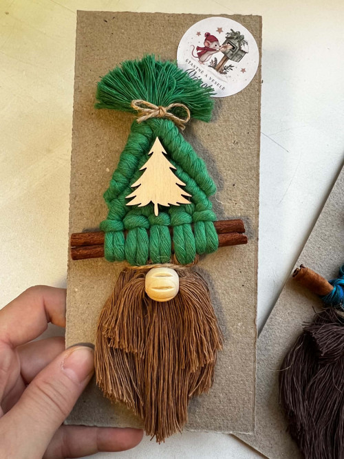 Macrame vánoční skřítek Cinnamon — foto 6