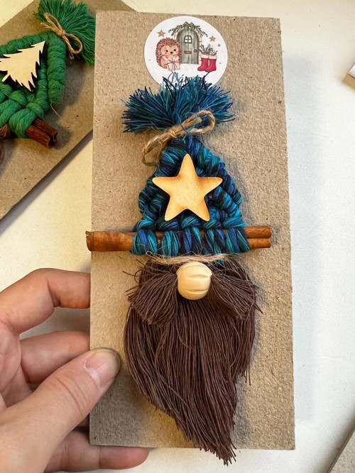 Macrame vánoční skřítek Cinnamon — foto 3