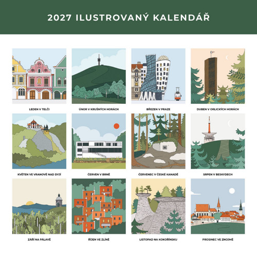 Kalendář 2027 A4+ Ilustrované česko — foto 3