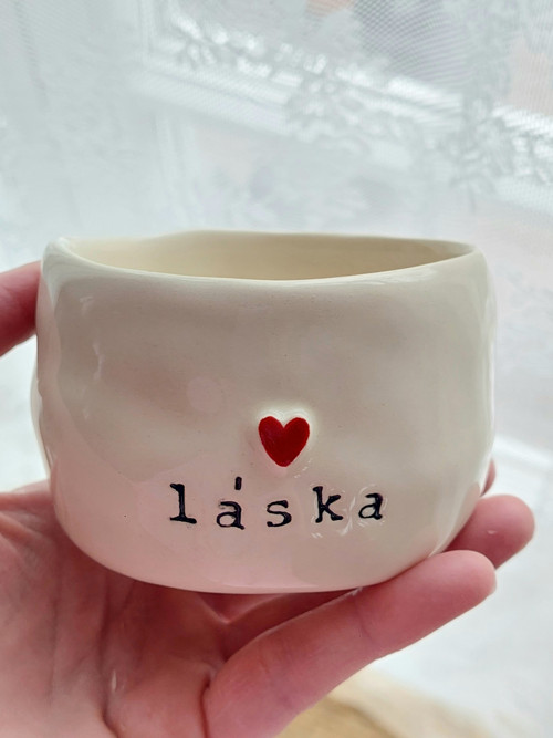 Keramický kalíšek - "láska" — foto 3