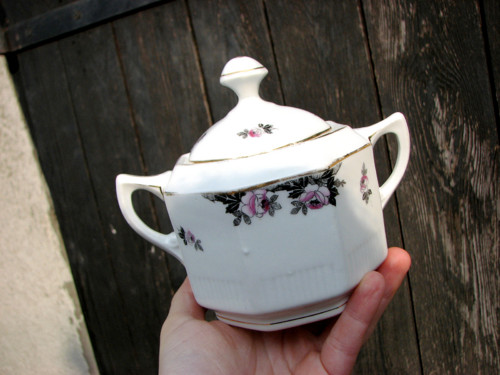 Večerní růže...porcelánová cukřenka — foto 3