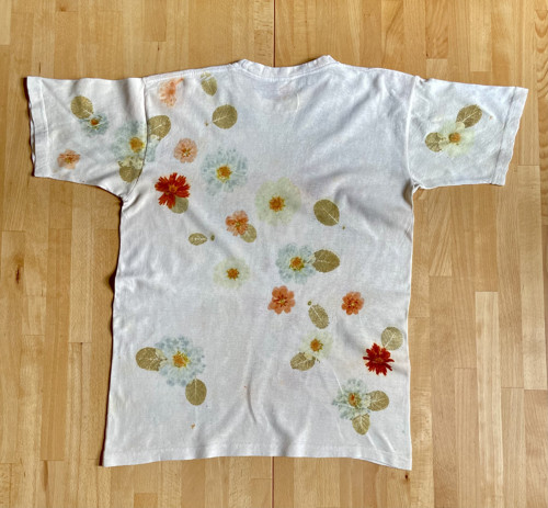 Bavlněné tričko ecoprint — foto 4