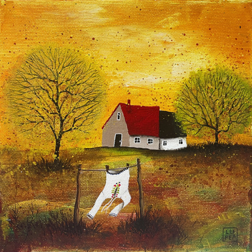 Zafúkané / originální obraz - 20x20cm — foto 2