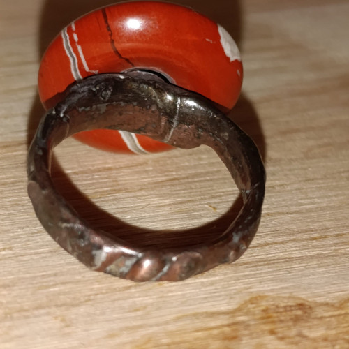 Prsten ASMR Spinner jaspis obvod 54 mm — foto 2