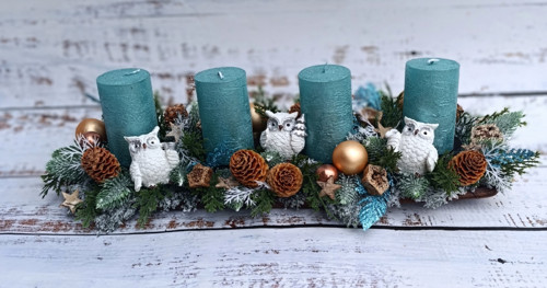Adventní svícen se sovičkami — foto 2